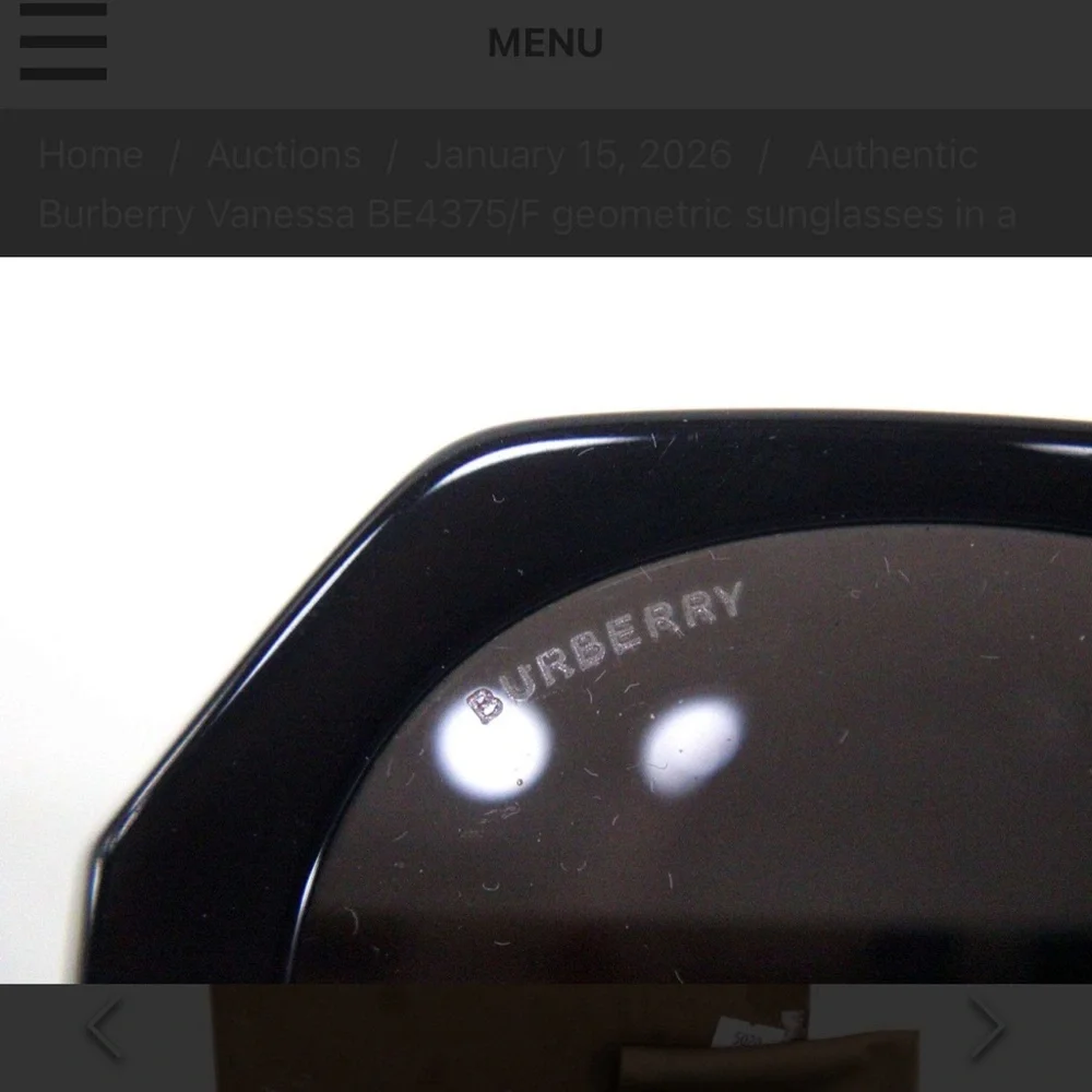 Authentic Burberry Vanessa BE4375/F geometric sunglasses